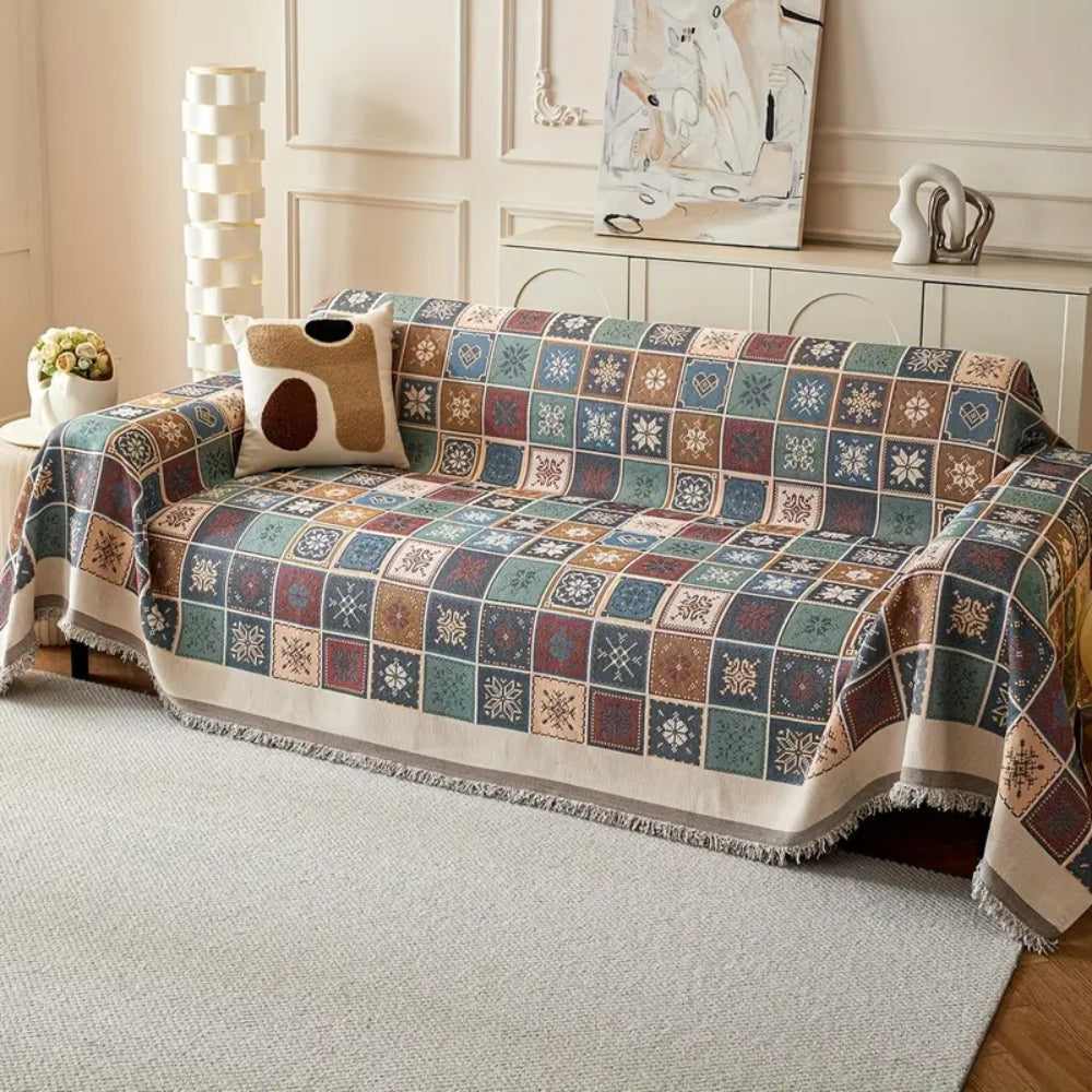 Bohemian Knitted Sofa Cover