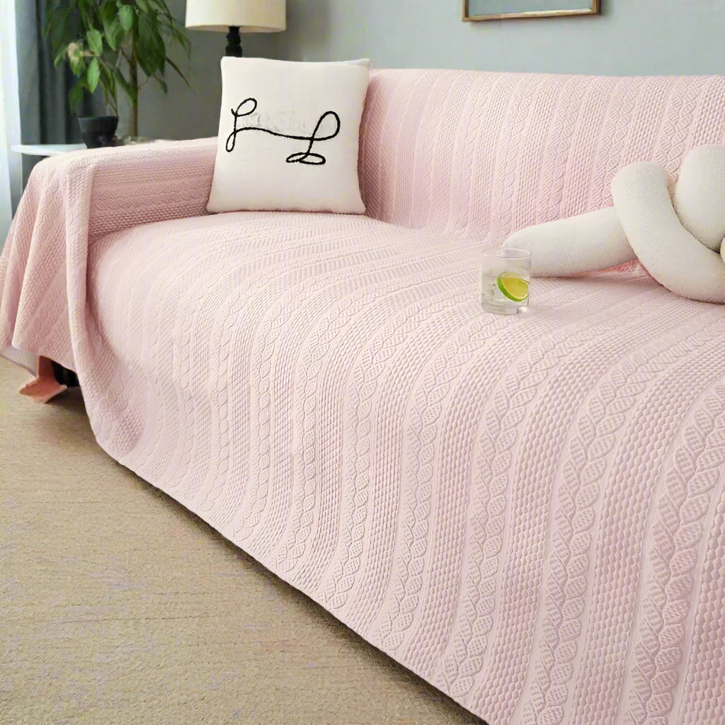 Textured Microfiber Sofa Cover
