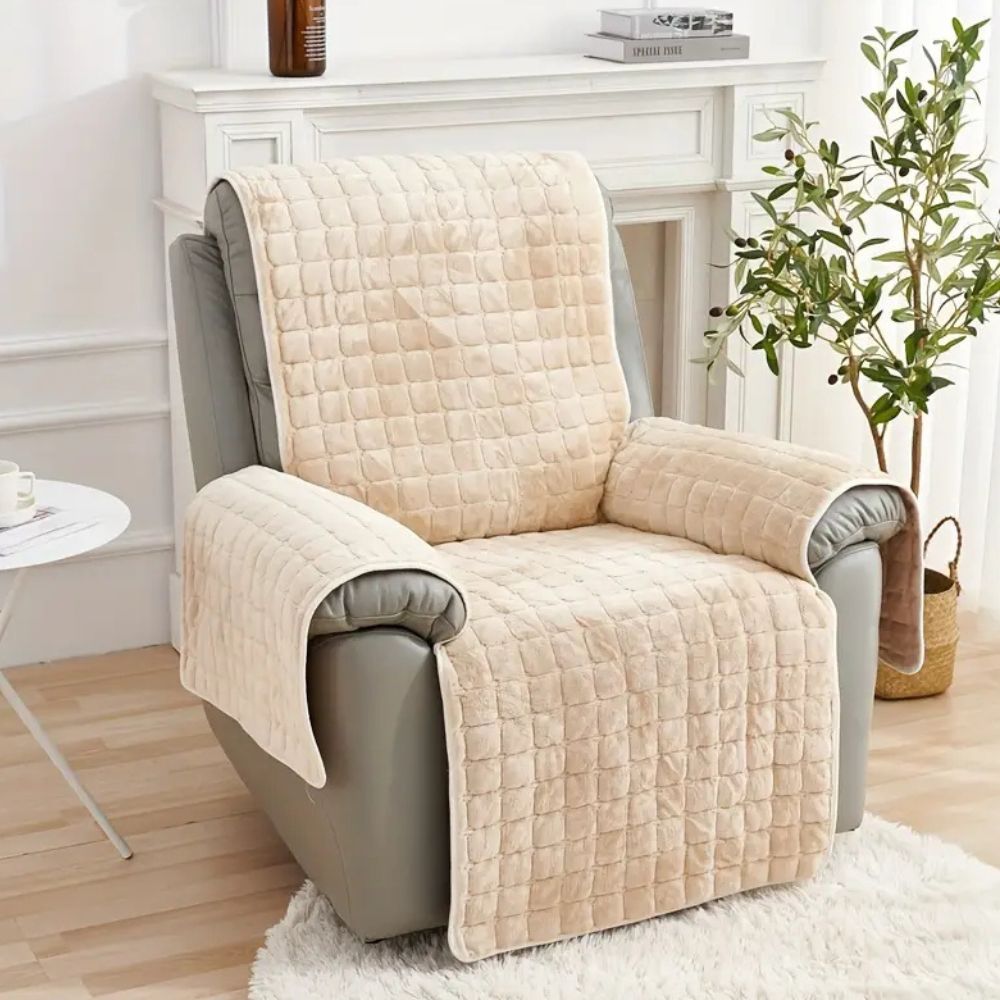 Velvet Grid Microfibre Recliner Cover