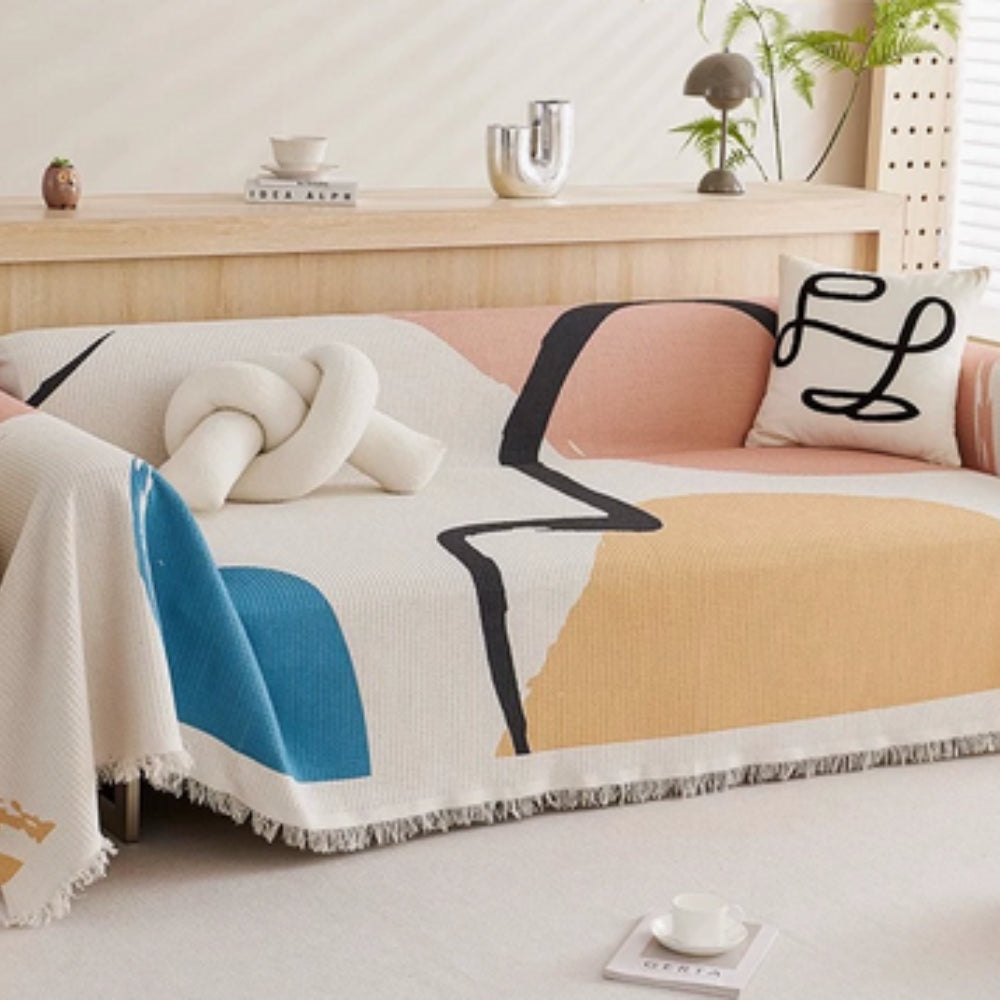 Abstract Sofa Cover Closeup