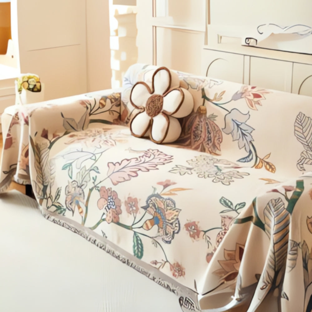 Reversible Floral Sofa Cover