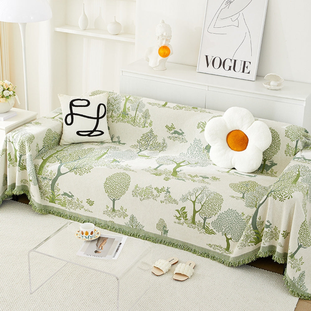 Nature-Inspired Chenille Sofa Cover