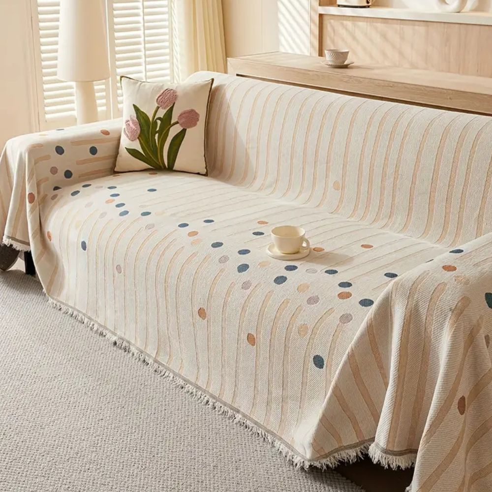 Boho-Chic Chenille Sofa Cover