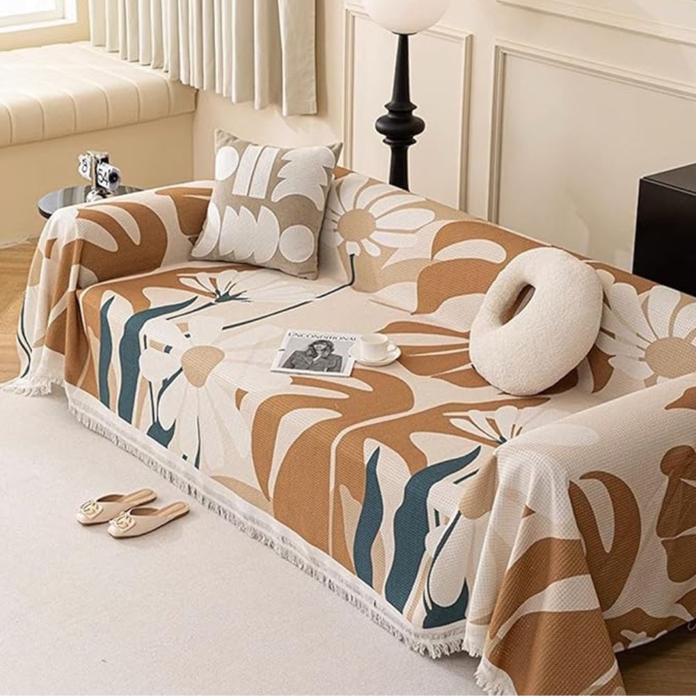 Printed Microfiber Sofa Cover