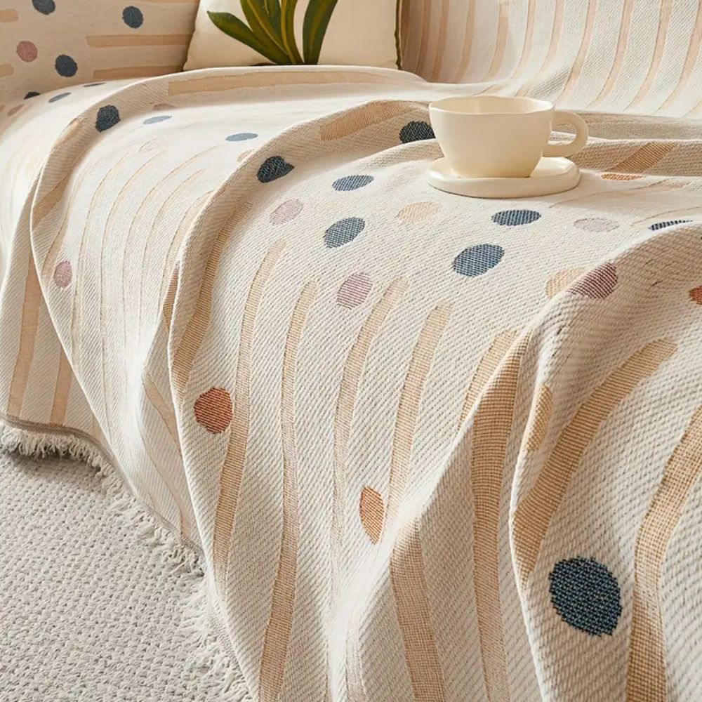 Chenille Sofa Cover Detail